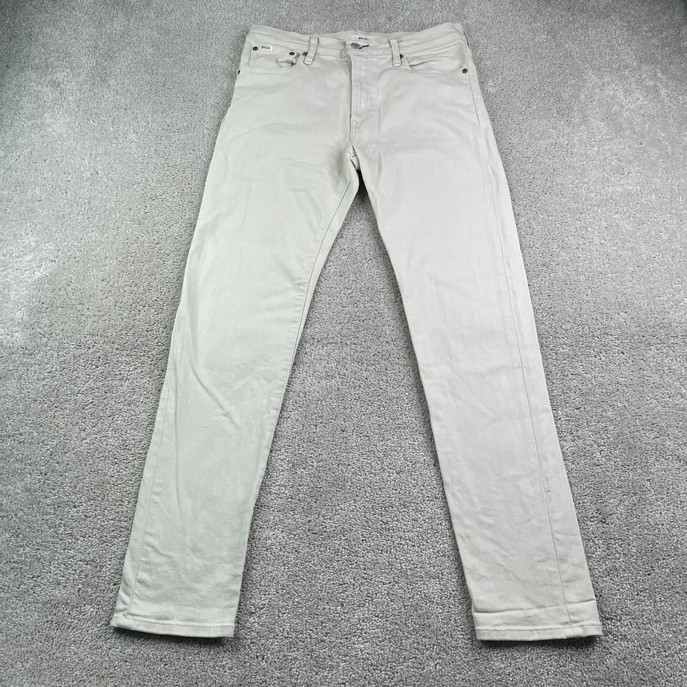Polo Ralph Lauren Jeans Boys 18 Ivory Sullivan Slim Stretch Denim Preppy Kids